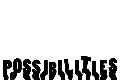 Empowered hands illustrating possibilities on transparent background