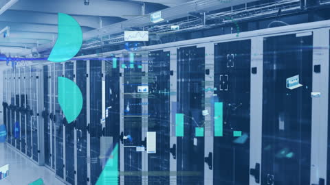 Advanced AI and Data Processing in Modern Server Room