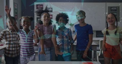 Diverse Children Enjoying Classroom Technology Experience