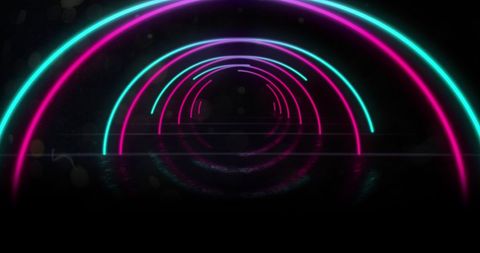 futuristic neon tunnel with vibrant pink and blue arches - Download Free Stock Images Pikwizard.com
