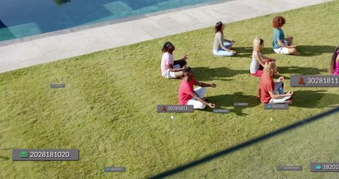 Social media overload during outdoor yoga session