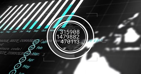 Digital Data Processing and Analysis in Black Background - Download Free Stock Images Pikwizard.com