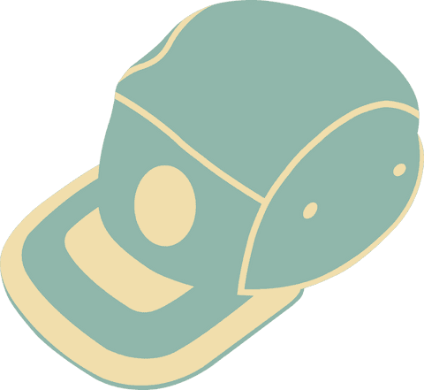 Modern Two Tone Baseball Cap Illustration on Transparent Background