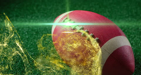 Rugby Ball and Abstract Light Effects Capture Dynamic Energy