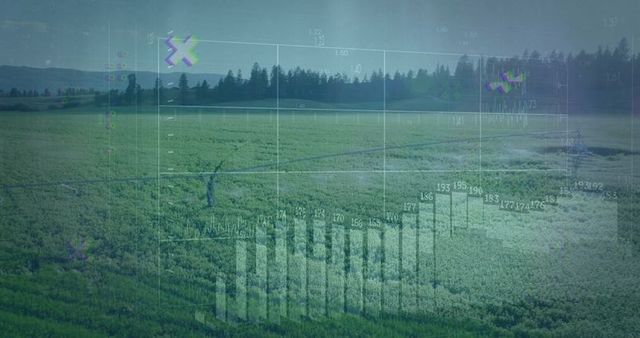 Digital data visualization in modern agricultural fields