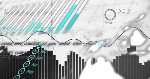 Financial Data Analysis Superimposed on Global Map Background - Download Free Stock Images Pikwizard.com