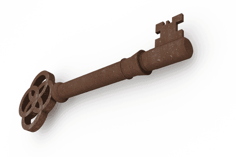 brown rusty key on transparent background illustration - Download Free Stock Videos Pikwizard.com