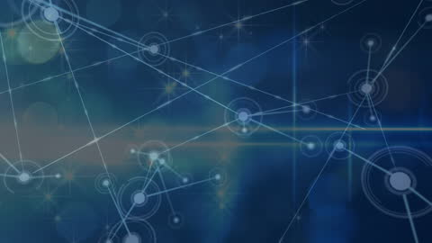 Abstract Global Network Connections on Digital Background