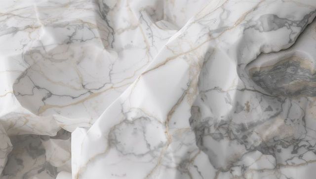 Abstract Crumpled Marble Surface with Elegant Veins