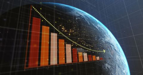 Global Financial Analysis with Bar Graph Visualization - Download Free Stock Images Pikwizard.com