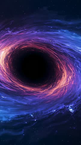 Spinning Black Hole Accretion Disk Pulling Stellar Debris in Vertical Space Video