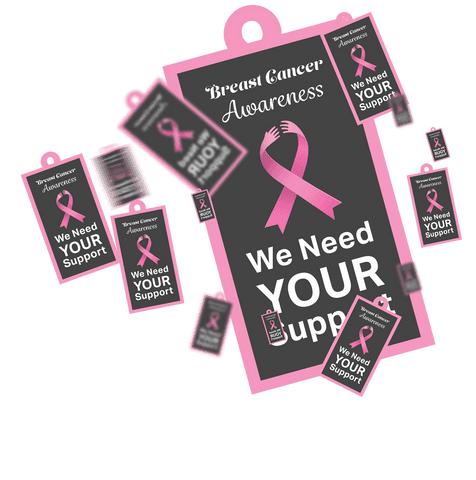 Transparent breast cancer awareness call for support design