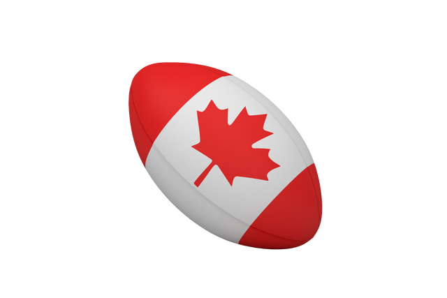 Transparent Rugby Ball with Canadian Flag Vector - Download Free Stock Videos Pikwizard.com