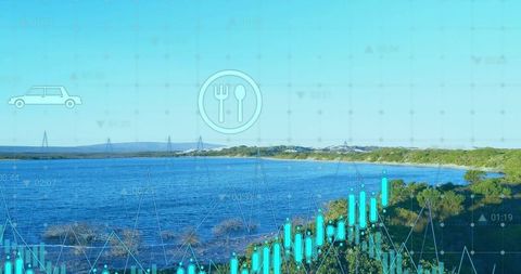 Coastal Bayesian Data Visualization with Symbols on Countryside Seascape