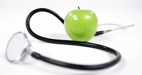 Green Apple with Stethoscope Symbolizing Health and Nutrition - Download Free Stock Images Pikwizard.com