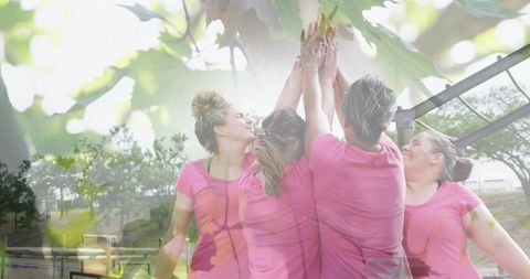 Team Spirit and Nature: Women Celebrating Success