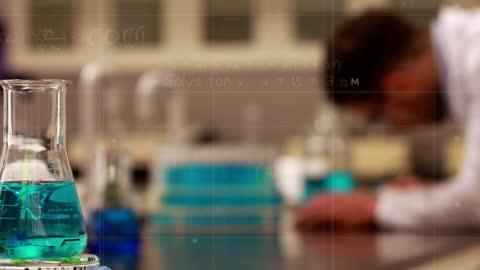 Animated Science Concepts with Equations and Beaker