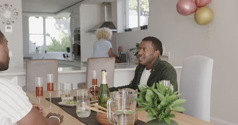 Friends Enjoying Brunch and Conversation at Home