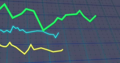 Financial Graphs Displaying Business Trends on Grid Background - Download Free Stock Images Pikwizard.com