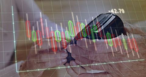 Senior Couple Analyzing Stock Market on Smartphone Tablet