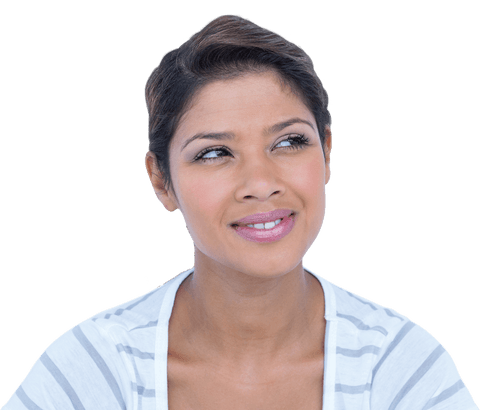 Thoughtful Woman Looking Away Transparent Background - Download Free Stock Videos Pikwizard.com