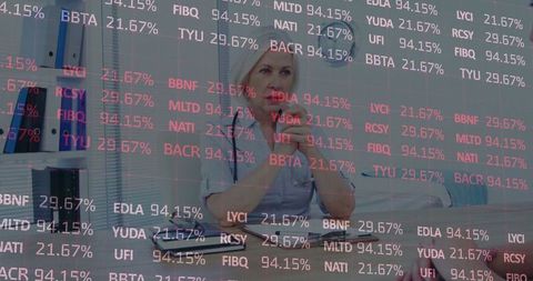 Medical Consultation Amid Digital Financial Display