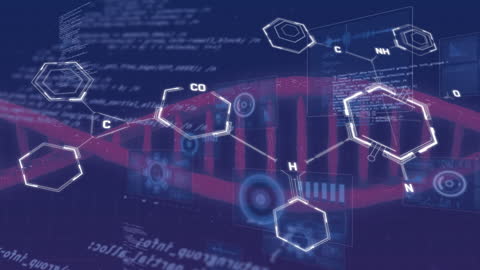 Animated Chemical Structures During DNA Sequencing
