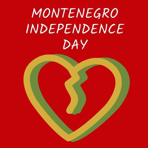 Montenegro Independence Day Heart-themed Graphic - Download Free Stock Templates Pikwizard.com