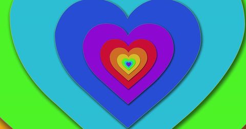 Colorful Heart Overlay Symbolizing Pride and Diversity