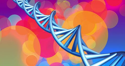 Colorful Abstract DNA Strand Biotech Background - Download Free Stock Images Pikwizard.com