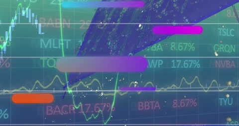 Hybrid Image: Stock Market Graph with Nature Element
