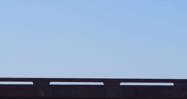 Straight Concrete Overpass Under Clear Blue Sky - Download Free Stock Images Pikwizard.com