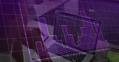 Data Analysis with Overlay Charts on Modern Laptop