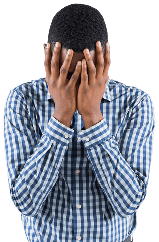 Transparent Businessman with Head in Hands Feeling Stressed - Download Free Stock Videos Pikwizard.com