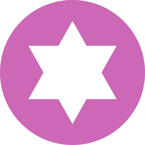 pink magenta circle enveloping transparent six-pointed star emblem - Download Free Stock Videos Pikwizard.com