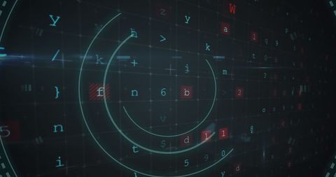 Futuristic Digital Code and Symbols on Virtual Screen - Download Free Stock Images Pikwizard.com