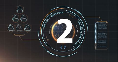Futuristic Digital Countdown with Technology Interface - Download Free Stock Images Pikwizard.com