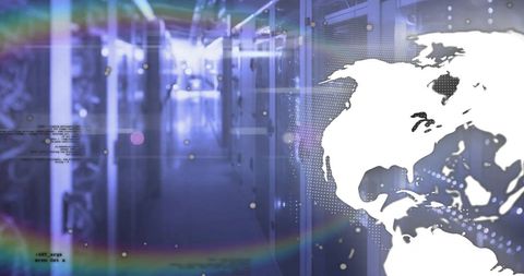 Global Connectivity and Data Processing with Server Infrastructure - Download Free Stock Images Pikwizard.com