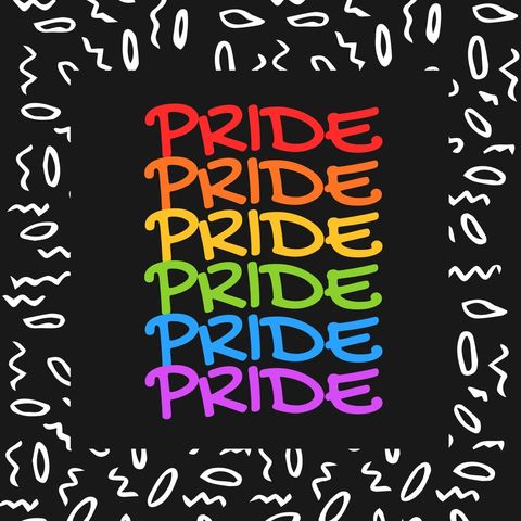 colorful pride text on bold black abstract background - Download Free Stock Templates Pikwizard.com