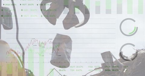 Digital Interface Overlay with Industrial Construction Ank Recycle Timing Ball Rusher Data Interface