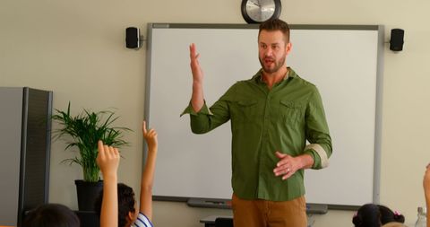 Engaged students participating actively in classroom discussion