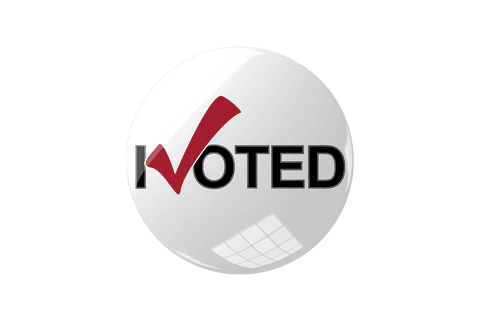 transparent i voted button icon with red checkmark for elections - Download Free Stock Videos Pikwizard.com