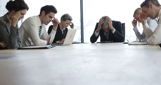 Stressed Business Team in Conference Room - Download Free Stock Images Pikwizard.com