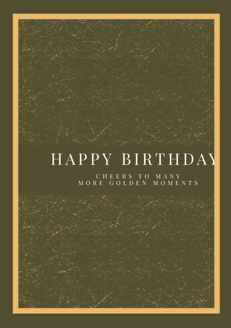 Elegant Golden Marble Birthday Card Design - Download Free Stock Templates Pikwizard.com