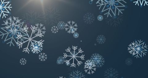 Snowflakes Falling on Night Sky Winter Wonderland - Download Free Stock Images Pikwizard.com