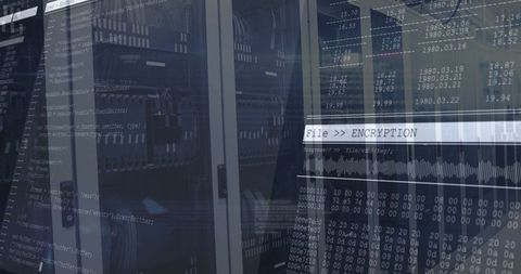 Data Center with Encryption Overlay and Network Infrastructure - Download Free Stock Images Pikwizard.com