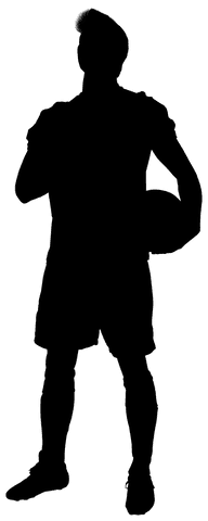 silhouette of aggressive male footballer on transparent background - Download Free Stock Videos Pikwizard.com