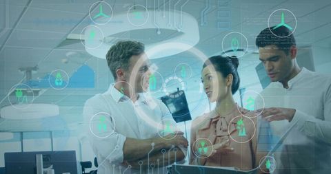 Innovative Team Collaboration with Holographic Interface in R&D Office