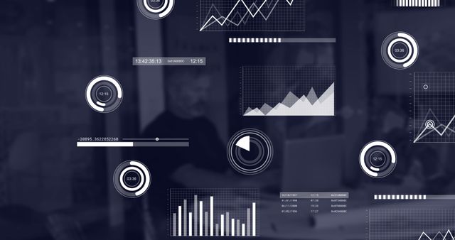 Digital Data Analytics Interface in Concept Office Space - Download Free Stock Images Pikwizard.com