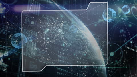 Futuristic Digital Globe and Interface Technology Concept